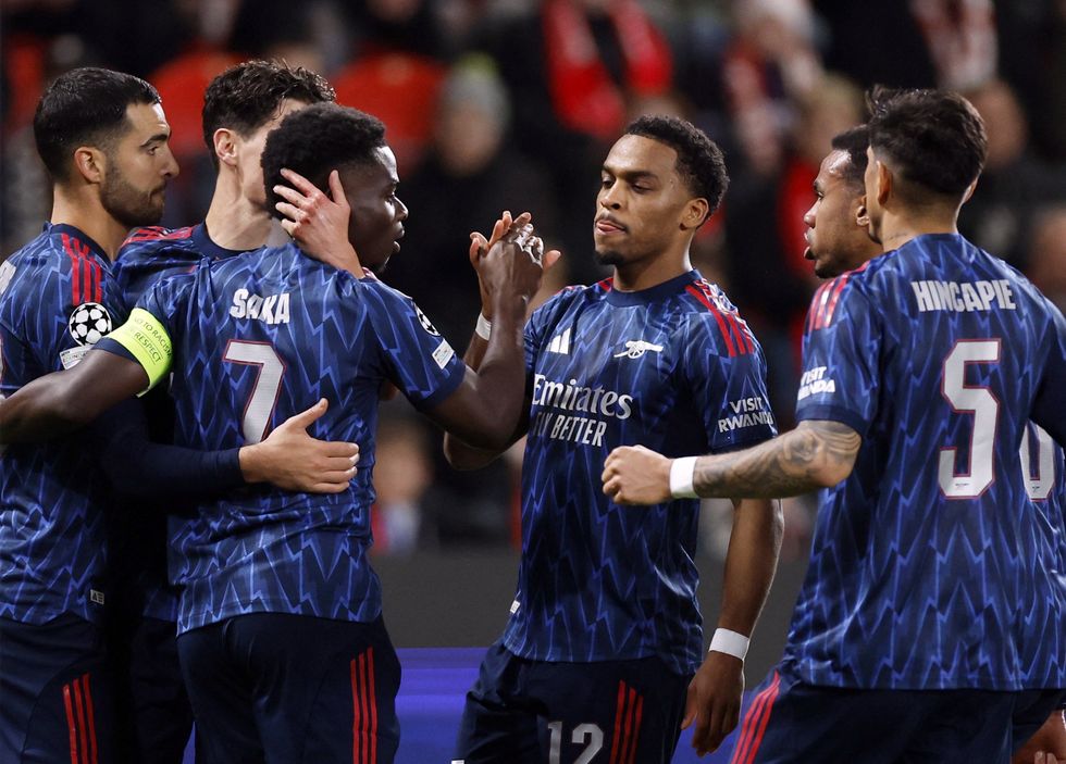 Bukayo Saka opened the scoring for Arsenal from the penalty spot