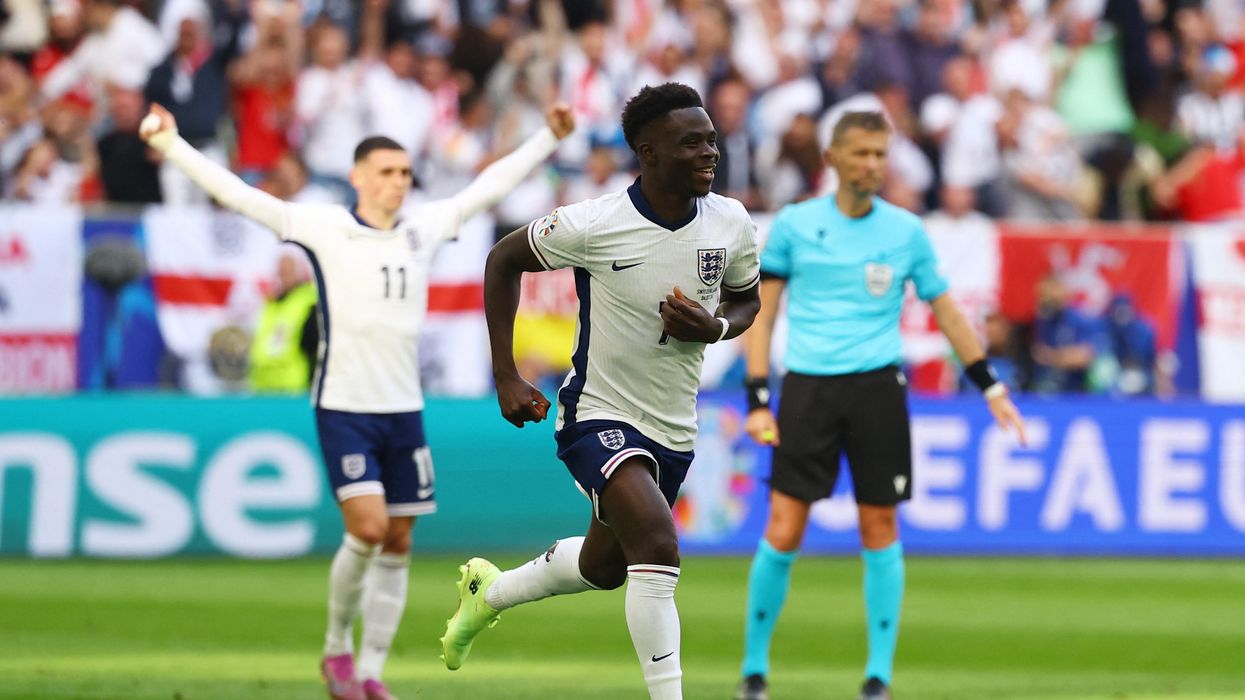 Bukayo Saka scored an equaliser for England