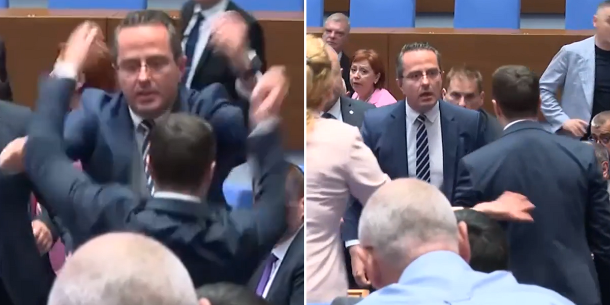 NextImg:Chaos as Bulgaria’s Eurozone entry move sparks brawl in parliament - WATCH