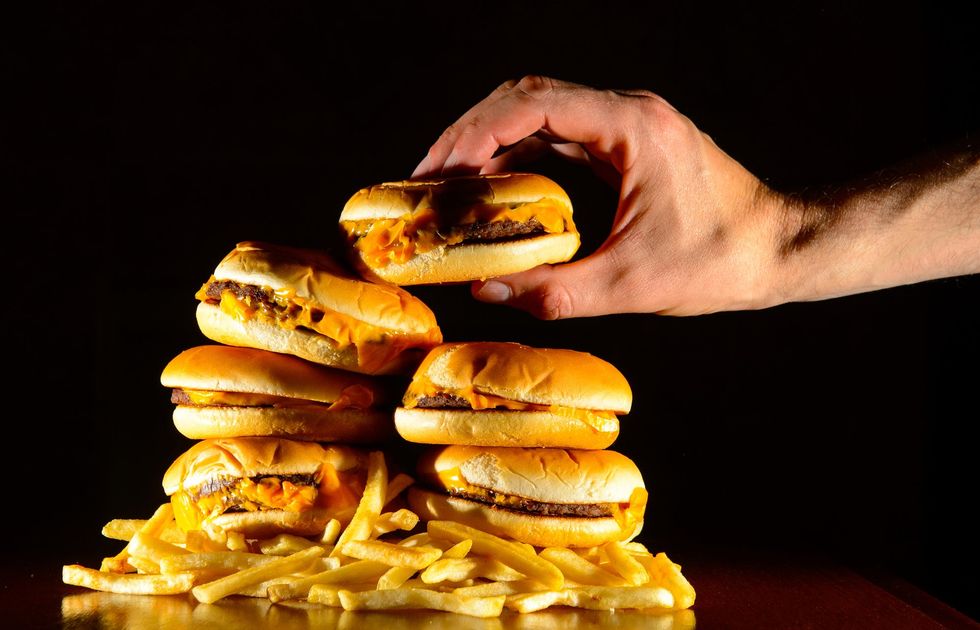 Burger and fries