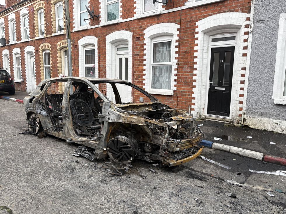 Burned out cars
