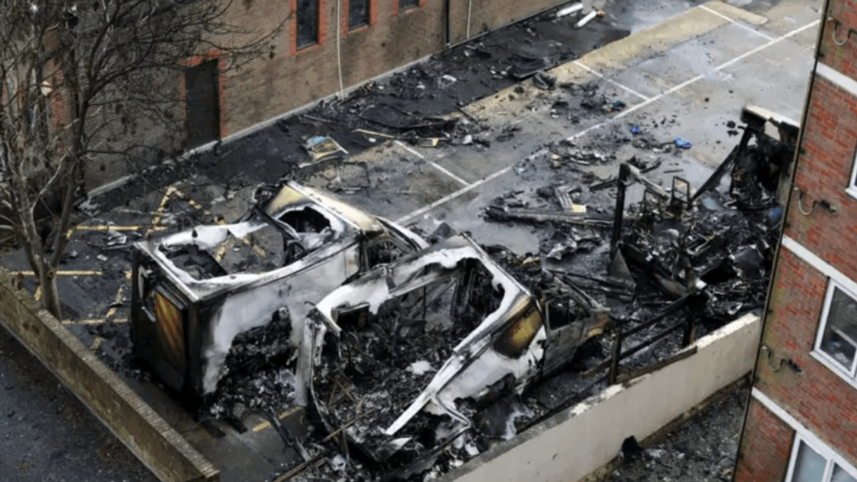 Burnt out ambulances