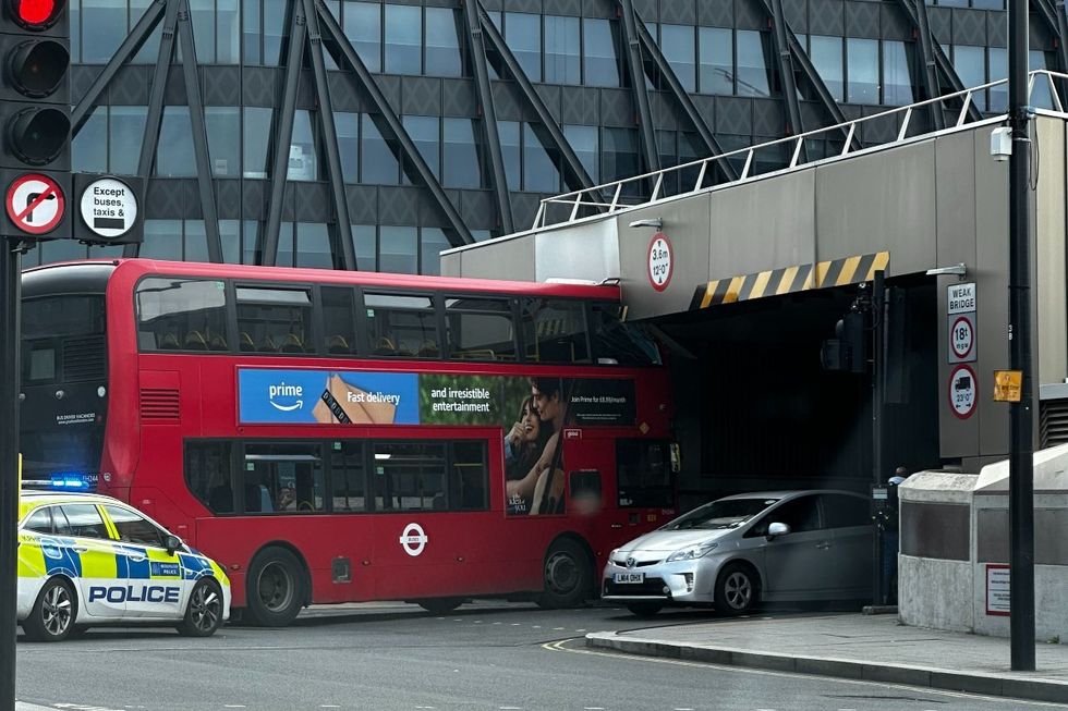 Bus crash at Paddington station