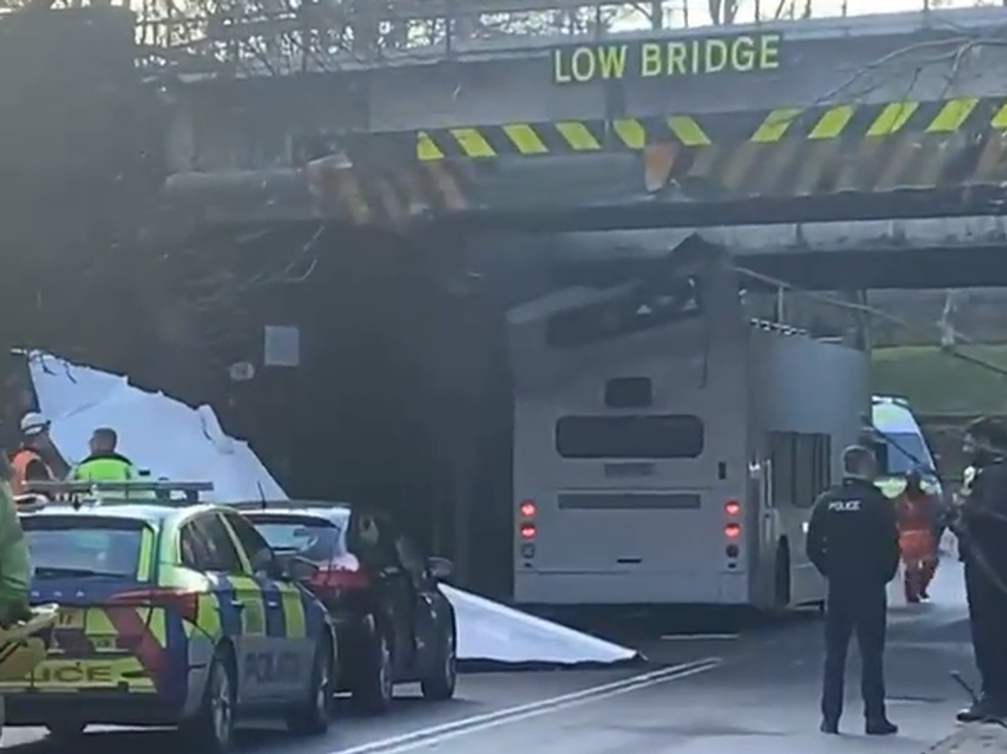 Bus crash in Lancashire
