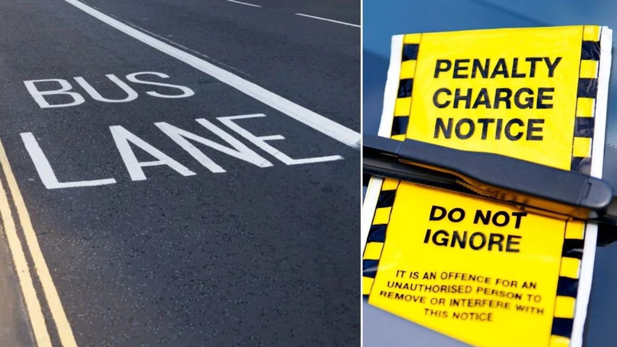 Bus lane and a penalty charge notice