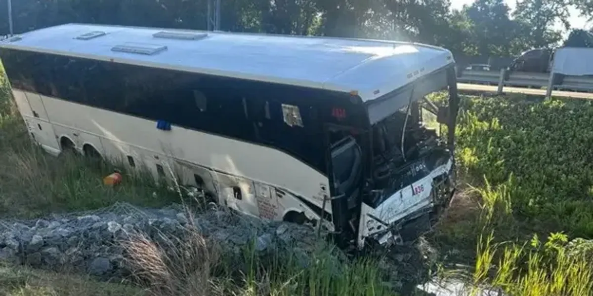 Five killed and dozens injured in horrific Virginia bus crash