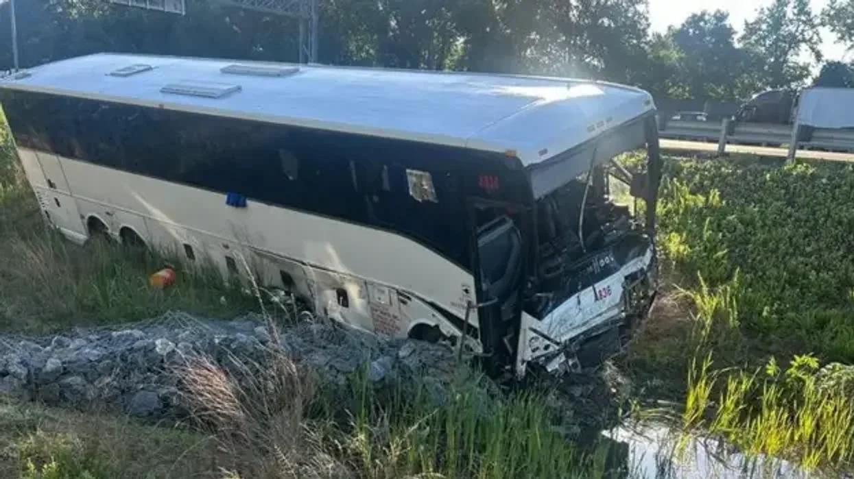 Bus which caused crash
