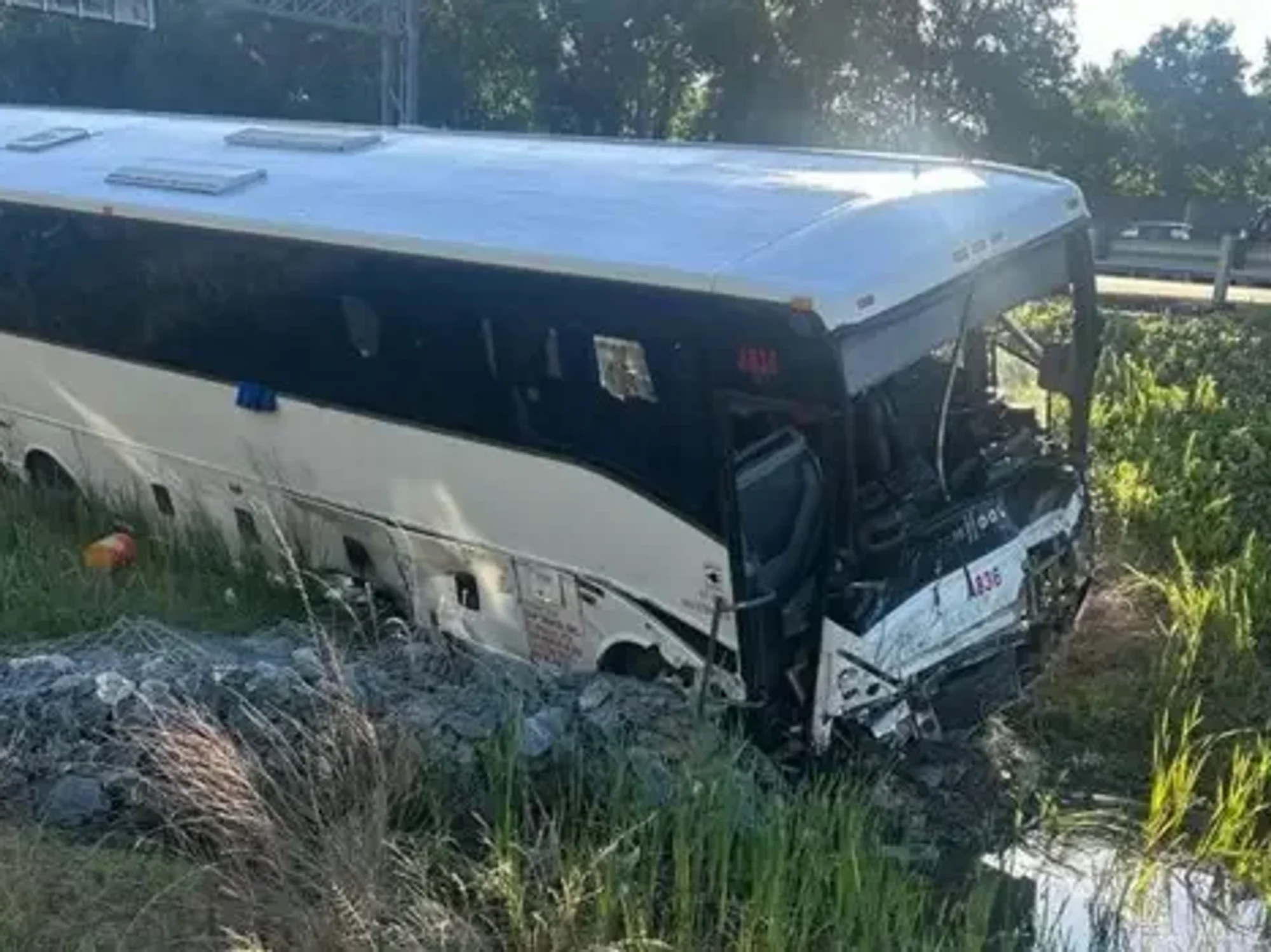 Bus which caused crash