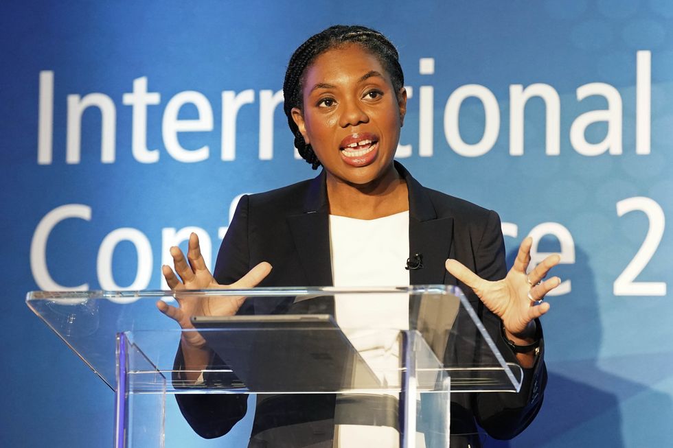 Business and Trade Secretary Kemi Badenoch delivers a keynote speech during the CityUK International Conference at St Paul's, London