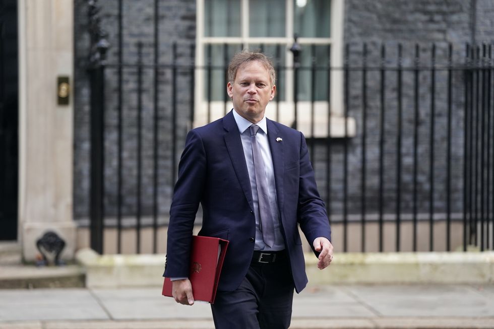 Business, Energy and Industrial Strategy Secretary Grant Shapps leaving Downing Street, London, after a Cabinet meeting. Picture date: Tuesday January 17, 2023.