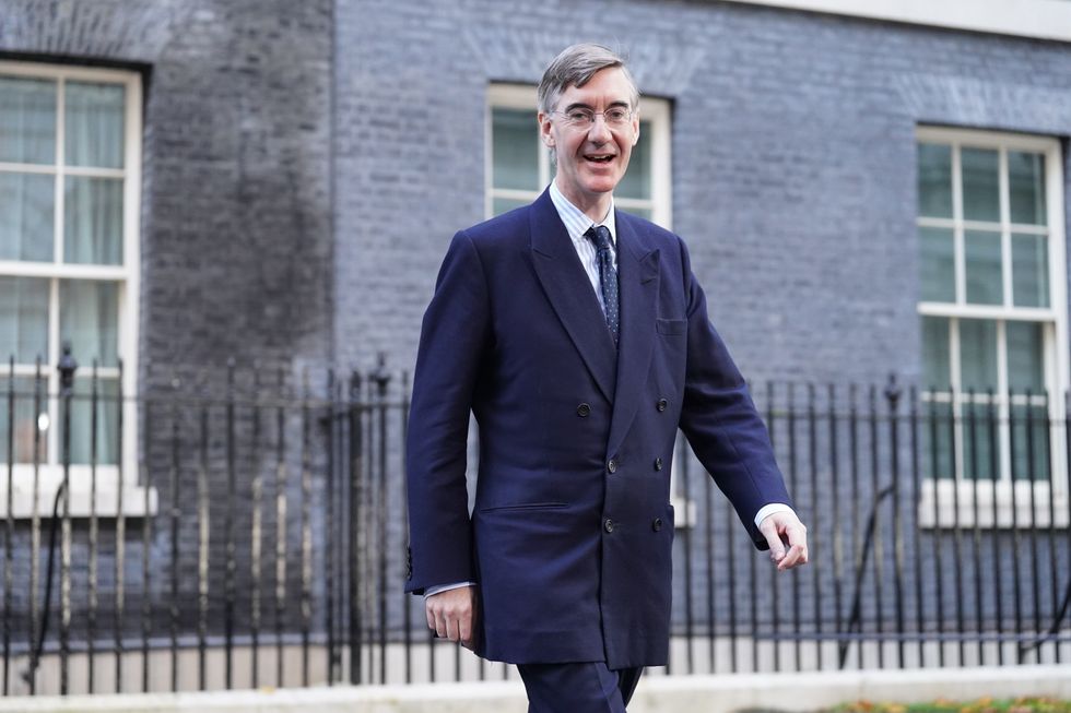 Business, Energy and Industrial Strategy Secretary Jacob Rees-Mogg leaves Downing Street, London, after the final Cabinet meeting with Liz Truss as Prime Minister before she formally resigns. Picture date: Tuesday October 25, 2022.