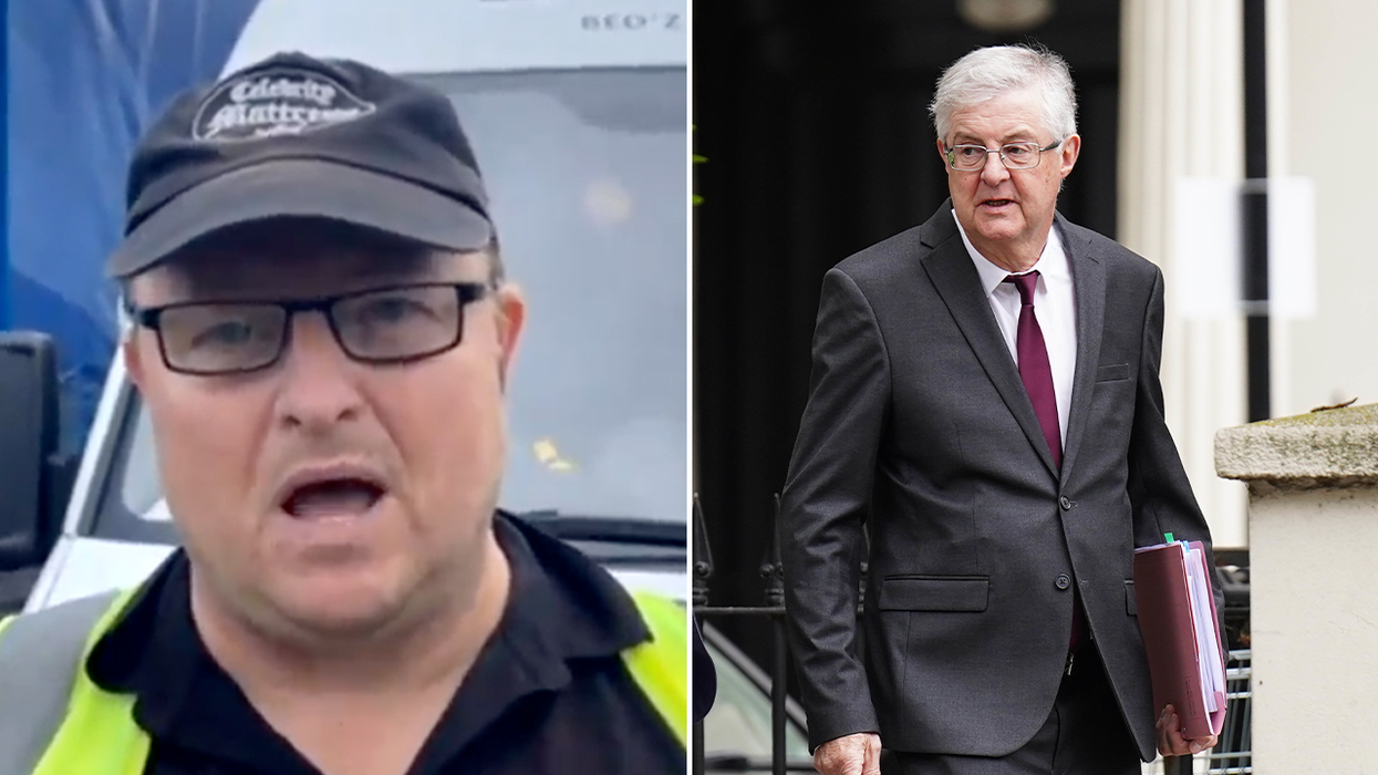 Business manager Mark Jones and Mark Drakeford