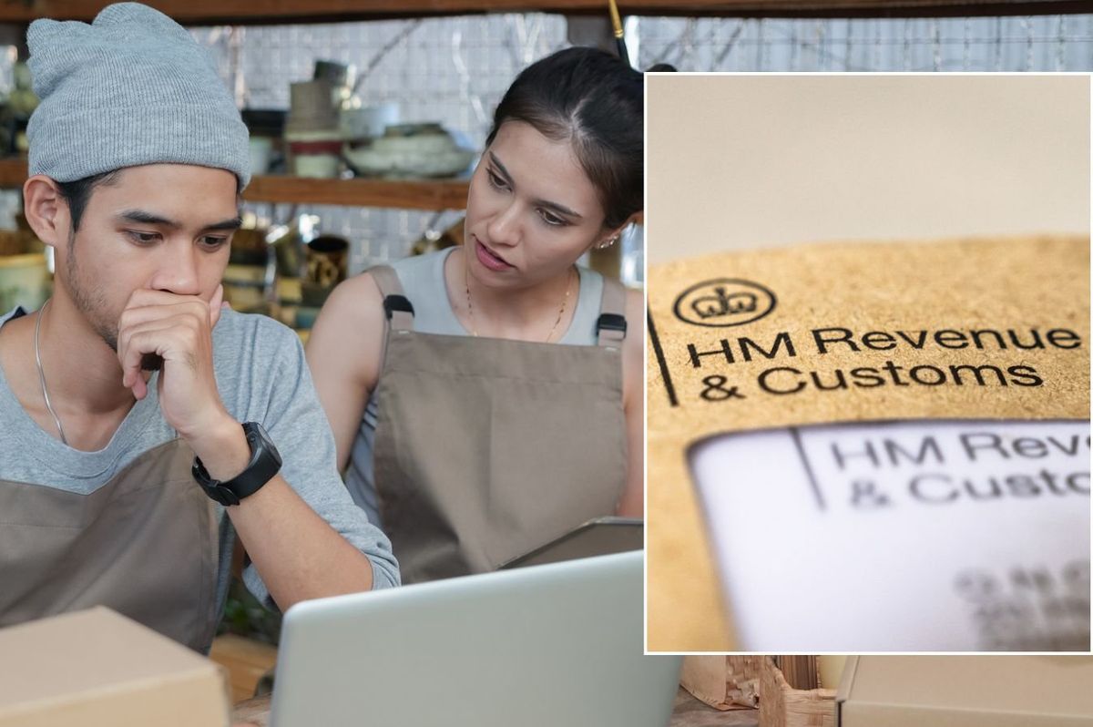 Business owners looking at taxes and HMRC letter