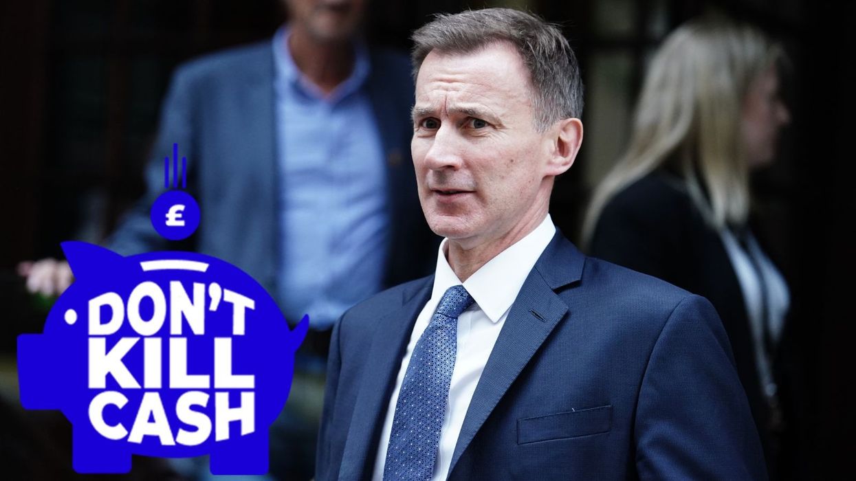 Businesses urge Jeremy Hunt to protect cash as payment method