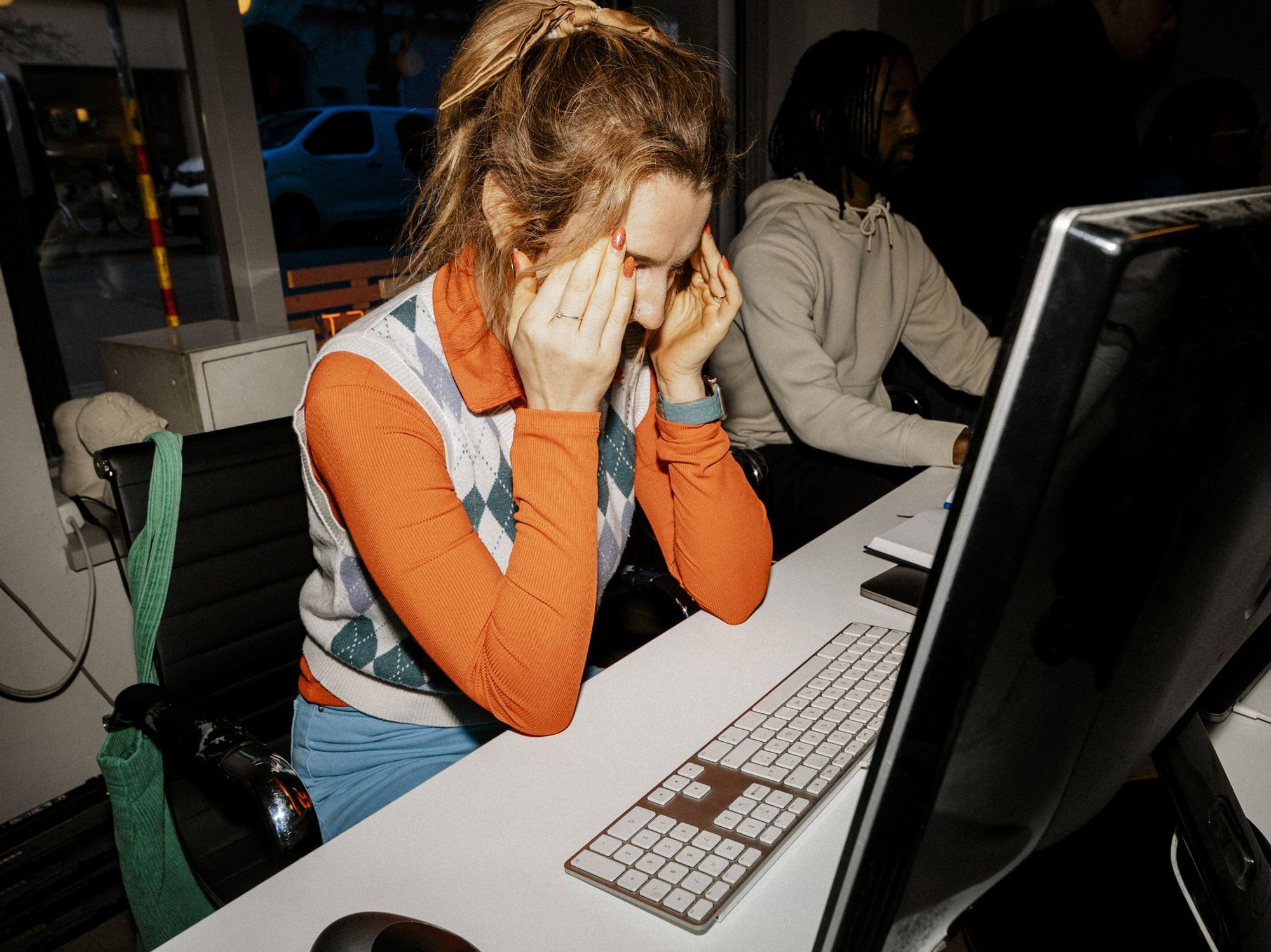 Businesswoman stressed