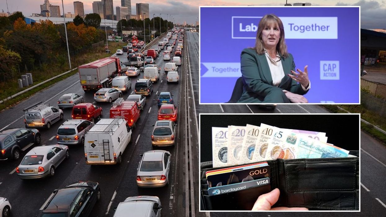 Busy London road, Chancellor Rachel Reeves and a wallet full of cash