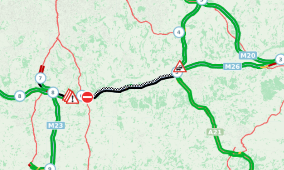 Busy M25 traffic