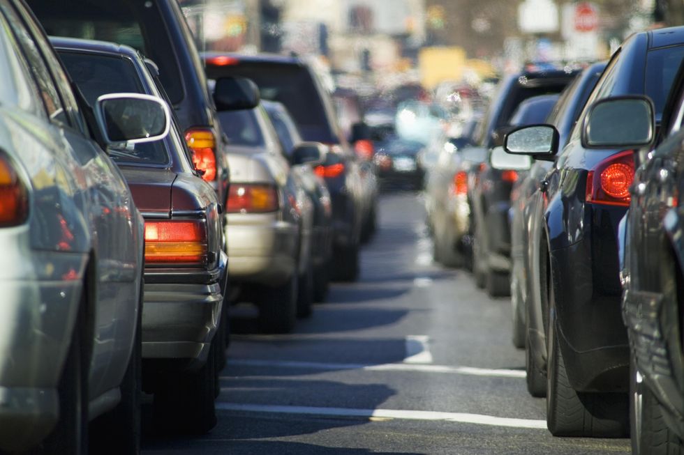 Busy road full of traffic