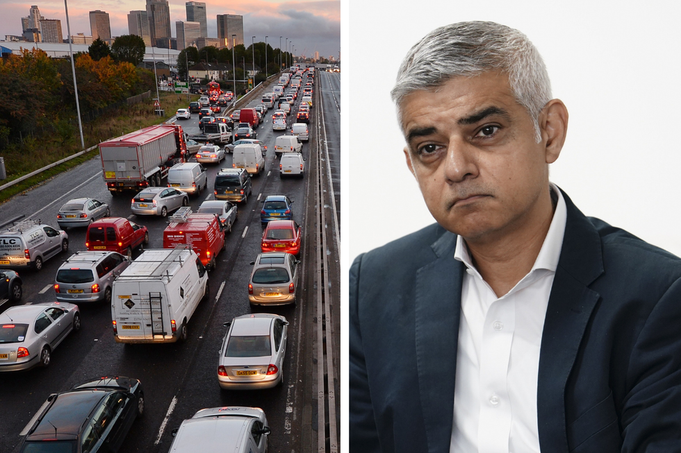 Busy traffic and Sadiq Khan