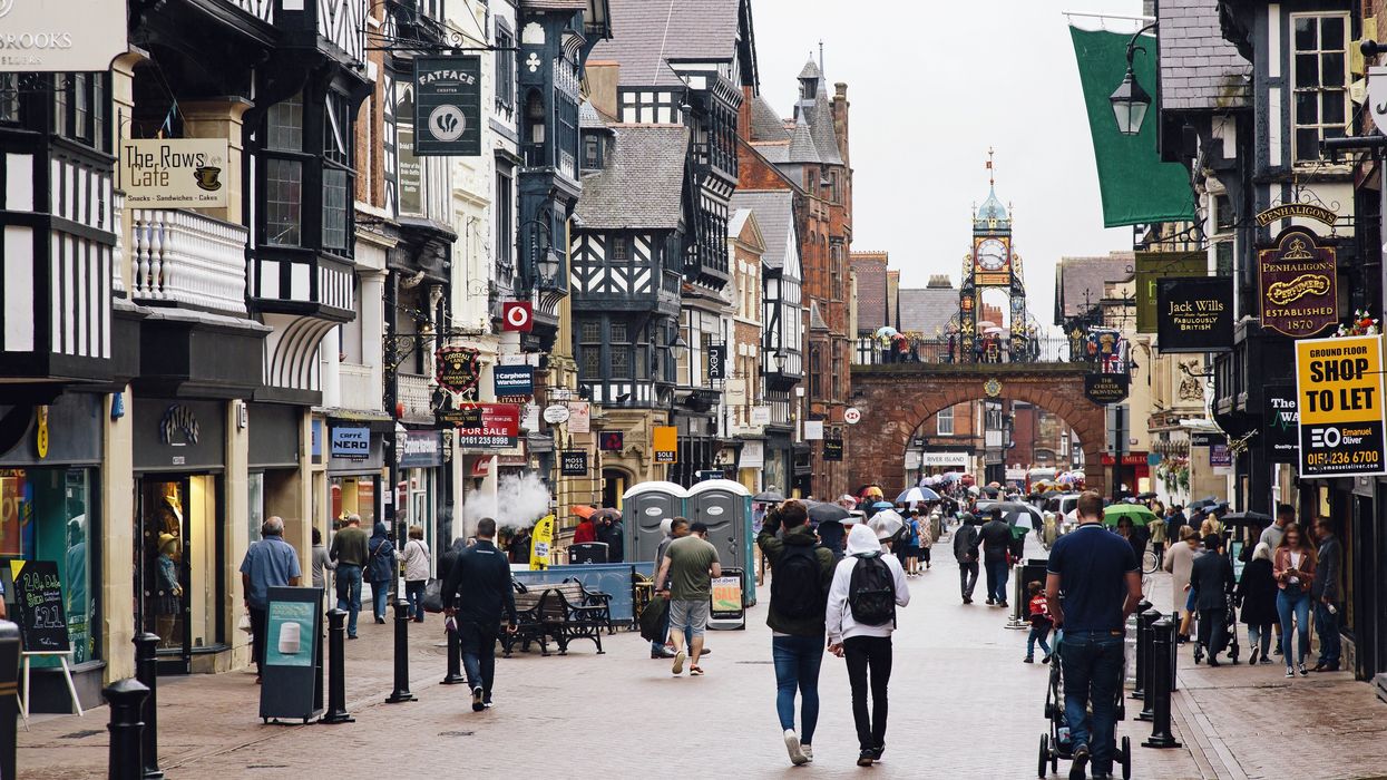 Busy UK High Street in pictures