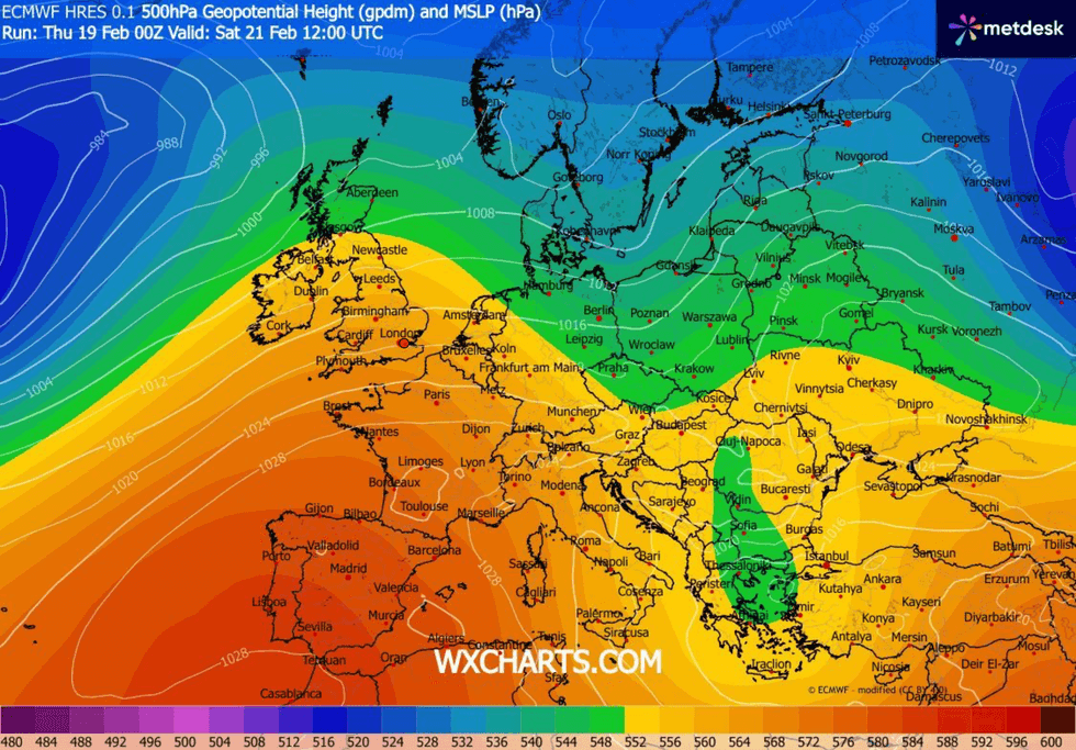 But mild air moves in from the south this weekend