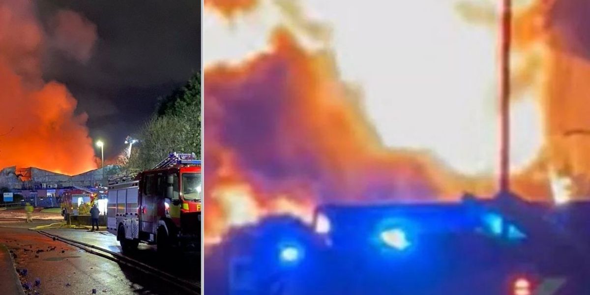 NextImg:Butlers Farmhouse Cheeses diary goes up in flames as 50 firefighters rush to huge fire