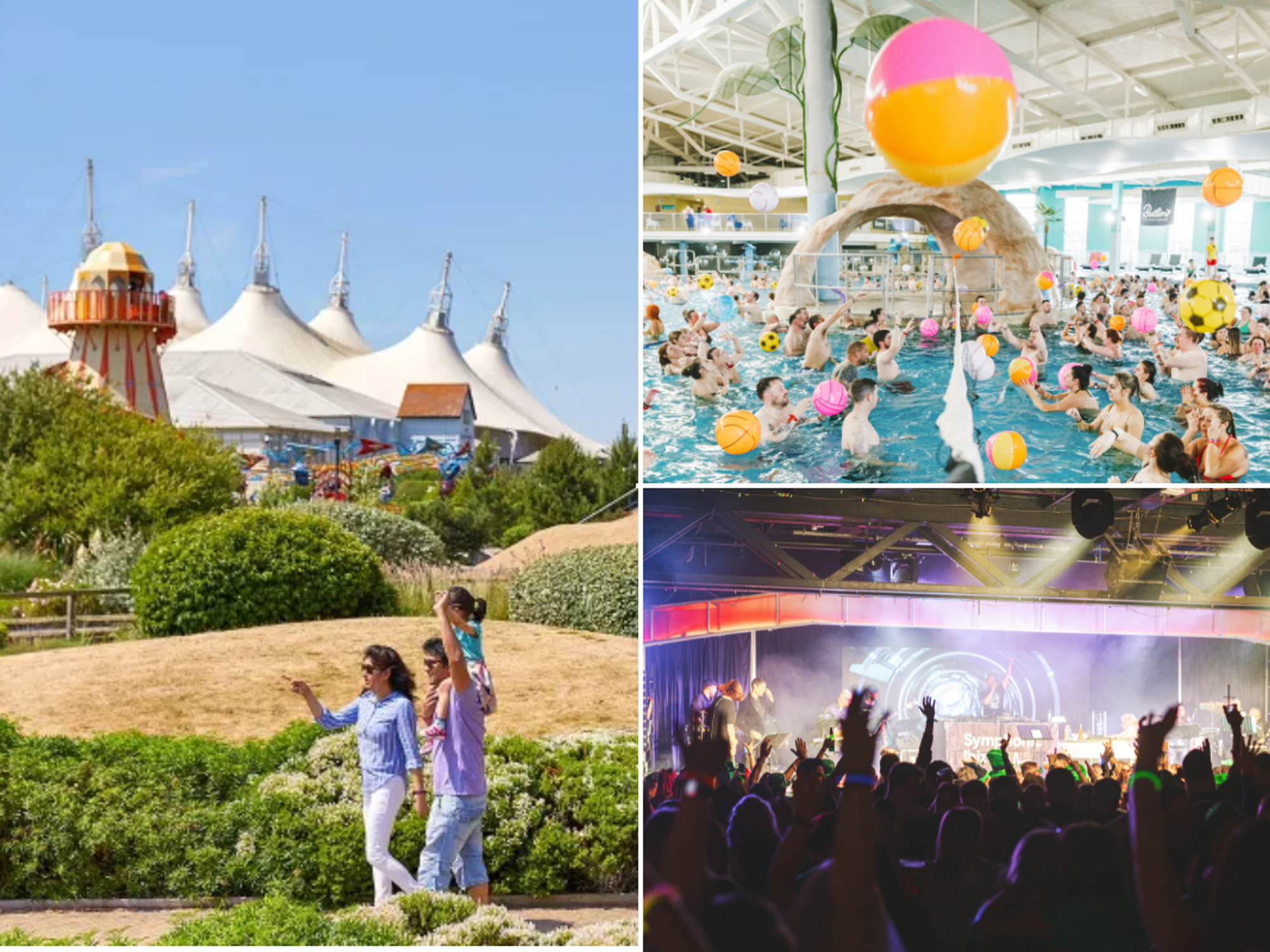 Butlin's / people in pool / people enjoying music