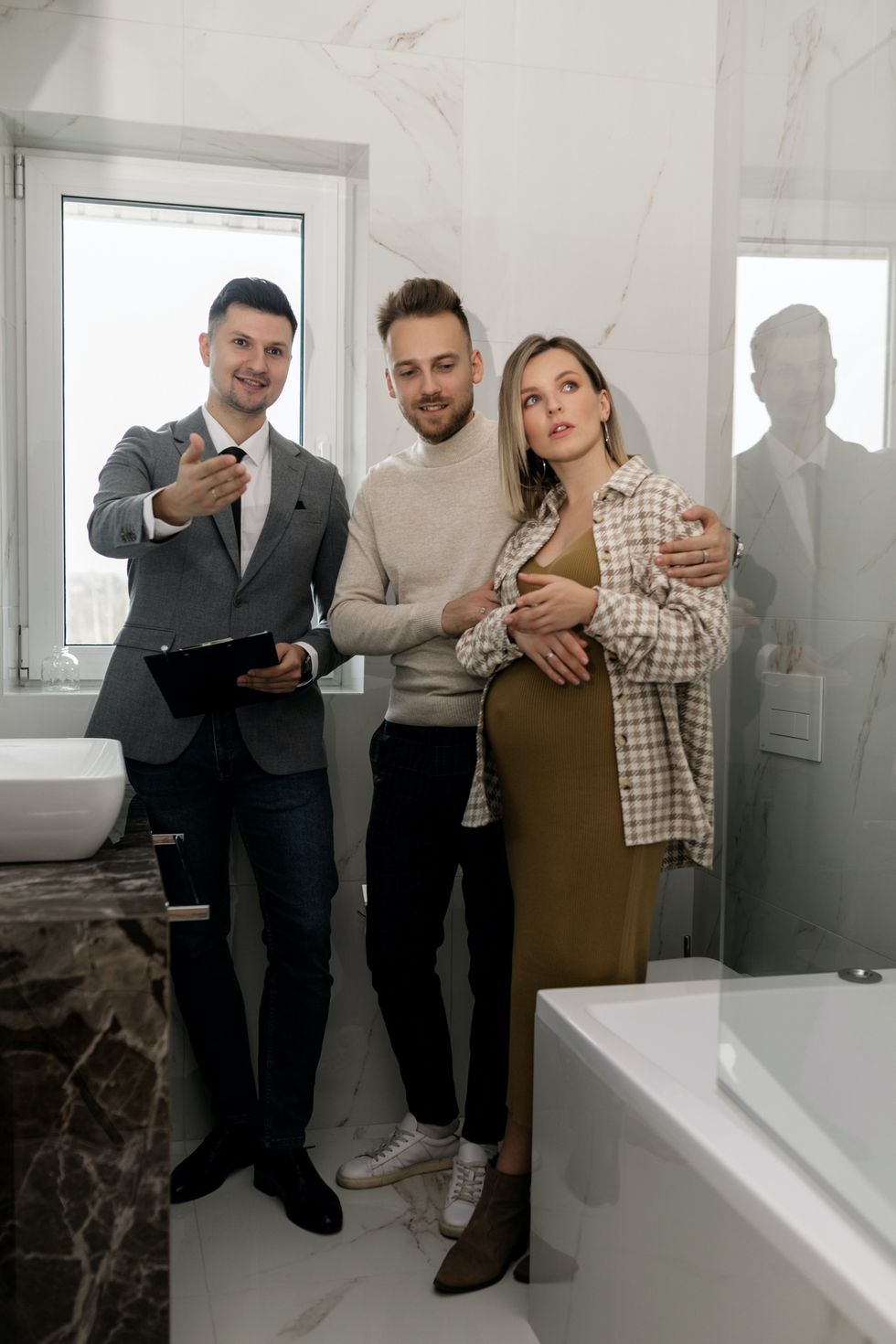 Buyers viewing a property