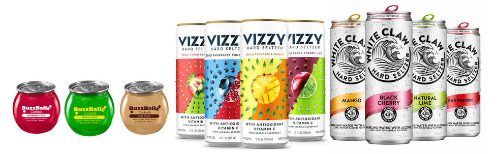Buzzballz, Vizzy and White Claw