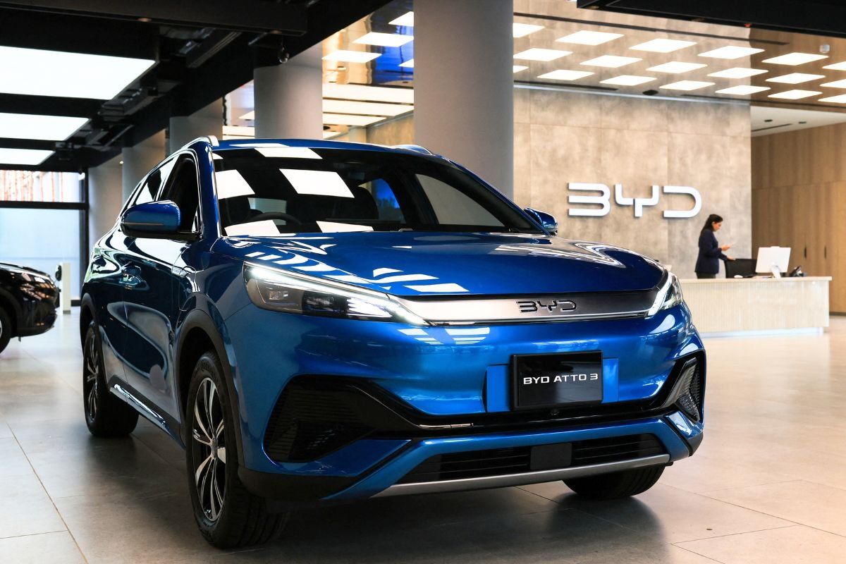 BYD Atto 3 in a showroom in Pakistan