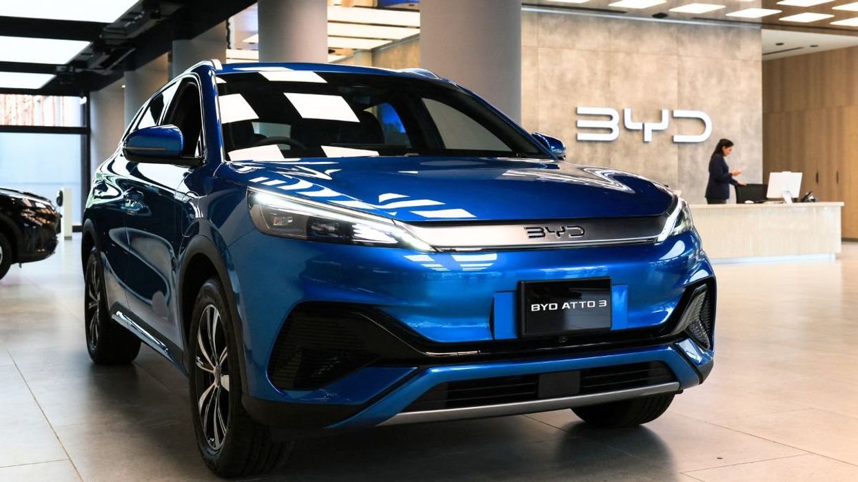 BYD Atto 3 in a showroom in Pakistan