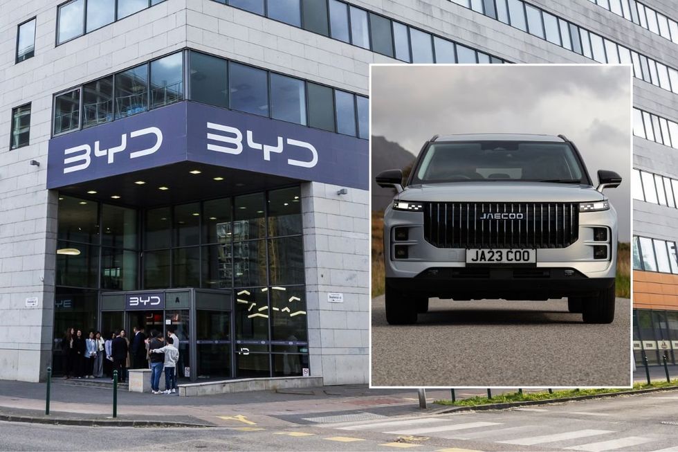 BYD building and a Jaecoo 7 SHS