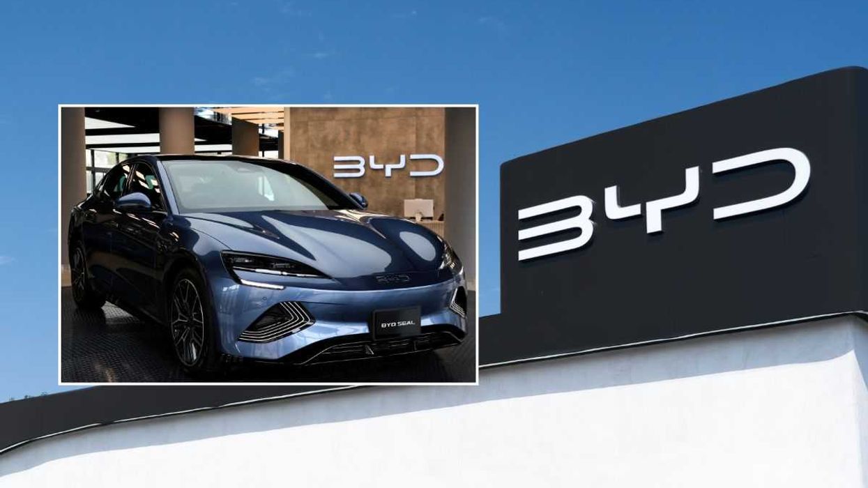 BYD dealership and BYD sign