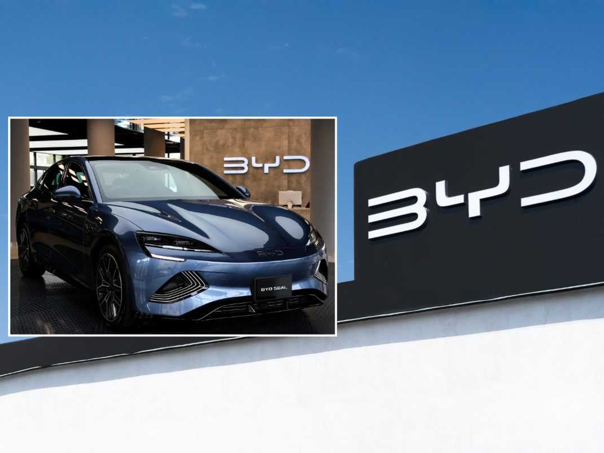 BYD dealership and BYD sign