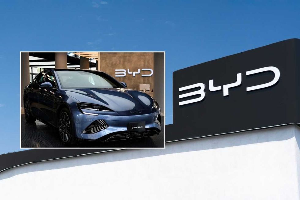 BYD dealership and BYD sign