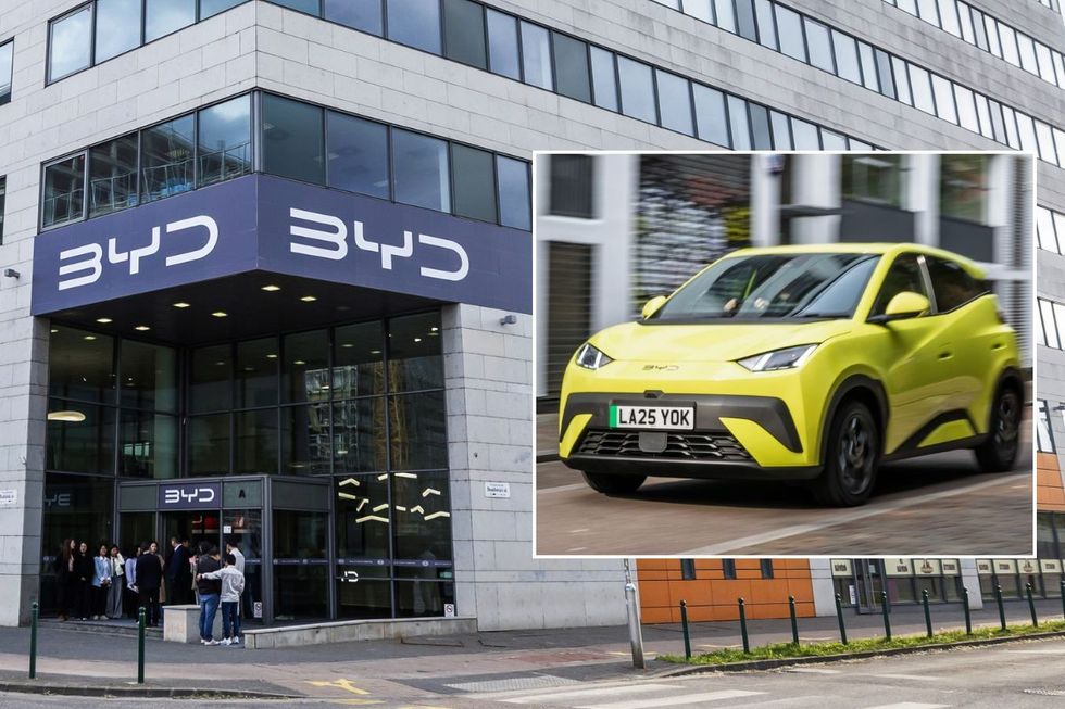 BYD headquarters in Hungary and a BYD Dolphin Surf