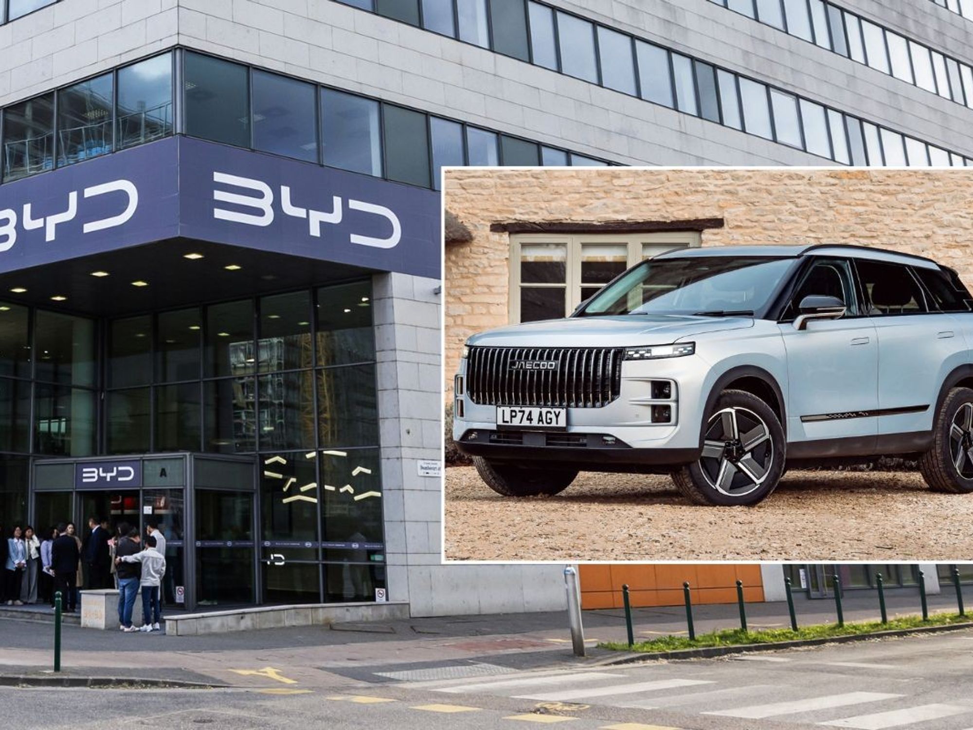 BYD office and a Jaecoo 7 Super Hybrid System