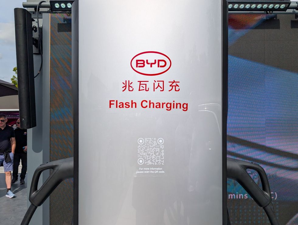 BYD's Flash chargers will be installed across the UK this year, with an initial run of 300 \u200bdevices