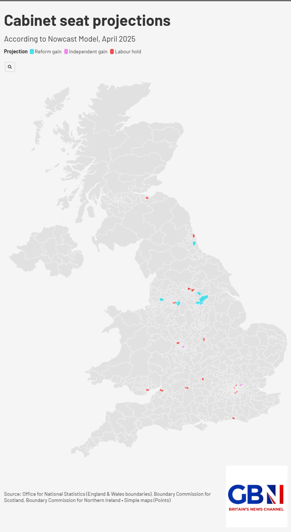 Cabinet seat projections