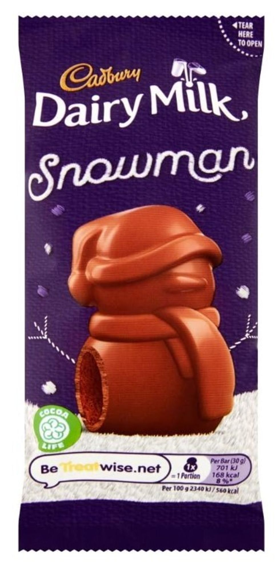 Cadbury Dairy Milk Mousse Snowman Chocolate Bar