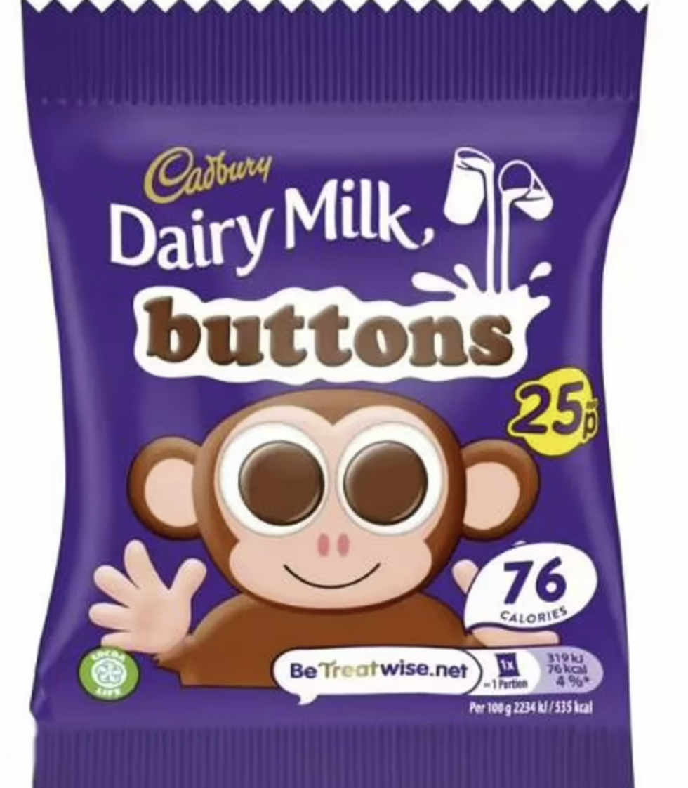 Cadbury has discontinued its individual Dairy Milk Treatsize Buttons