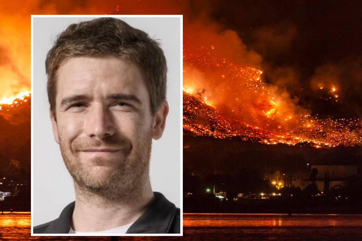 California wildfires superimposed with Patrick Brown
