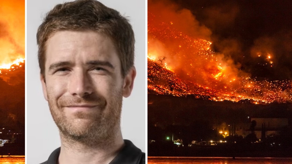 California wildfires superimposed with Patrick Brown