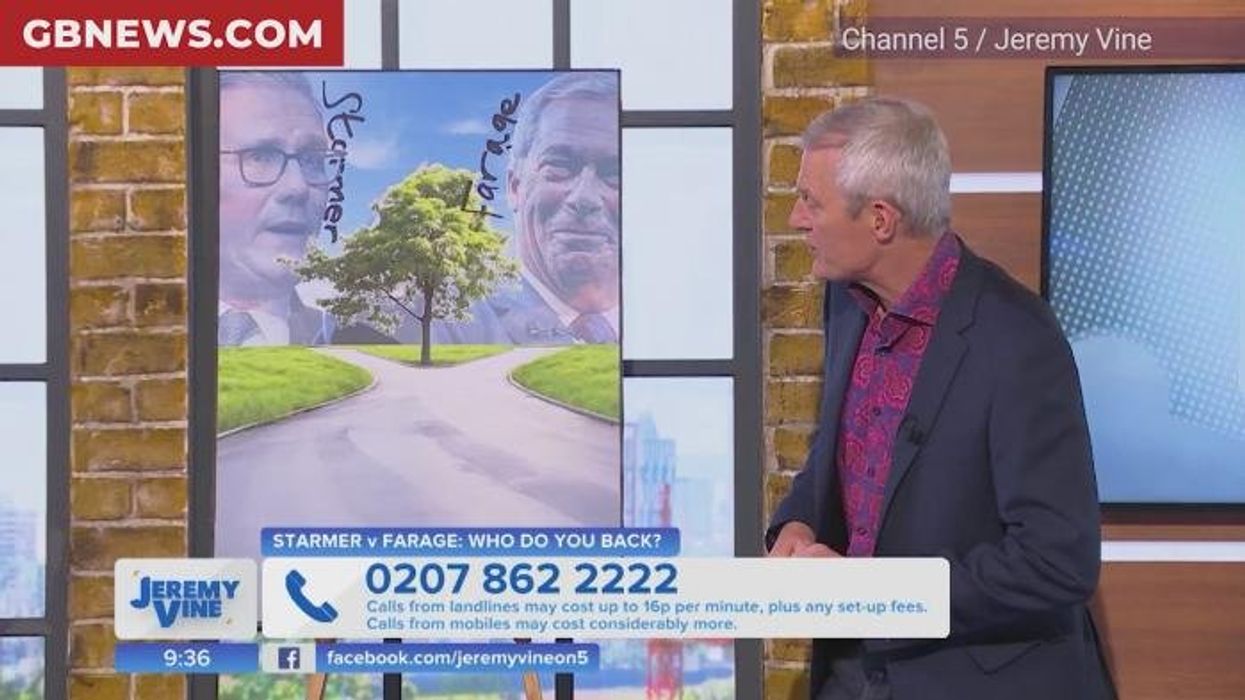 Channel 5 Vine fans fume at 'hysterical far-Left in full flow' as caller compares Farage to HITLER in 'disgusting' rant