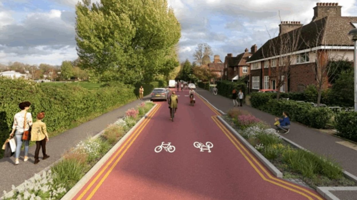 Cambridge has installed England's first 'cycle street' to encourage people to ditch their vehicles