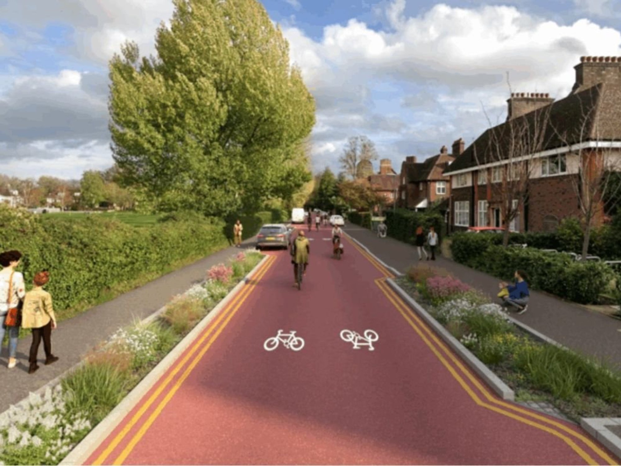 Cambridge has installed England's first 'cycle street' to encourage people to ditch their vehicles