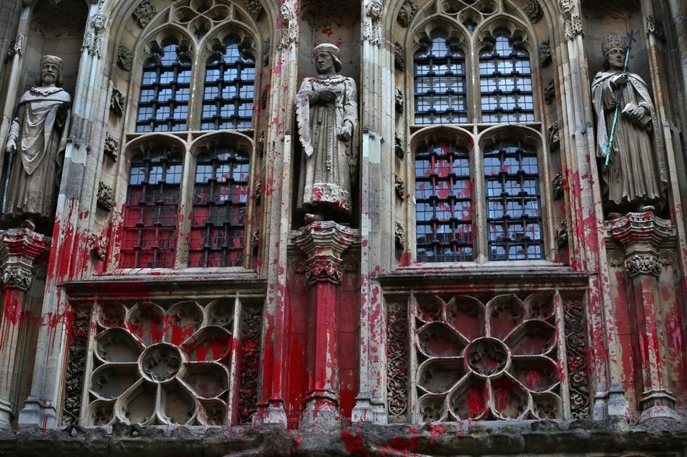Cambridge University building vandalised