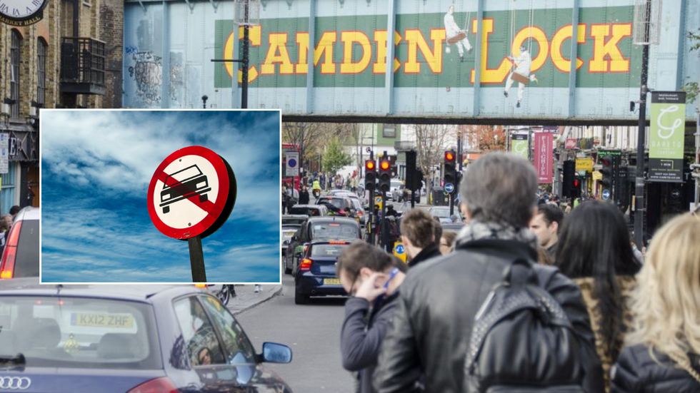 Camden town and no stopping sign