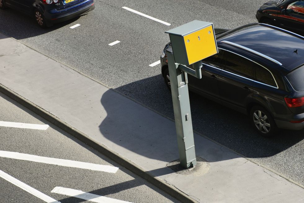 Camera on road monitoring drivers