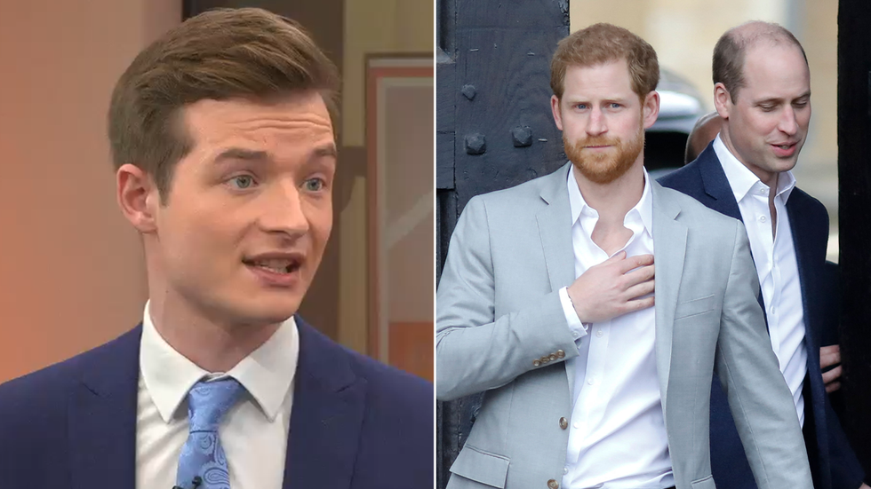 Cameron Walker, Prince Harry and Prince William